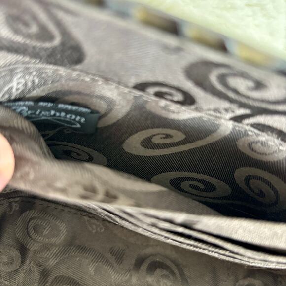 Brighton Hardcase Alligator-Pattern Clutch/ Shoulder Purse BAG - Picture 4 of 8